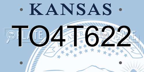 TO4T622 Kansas License Plate