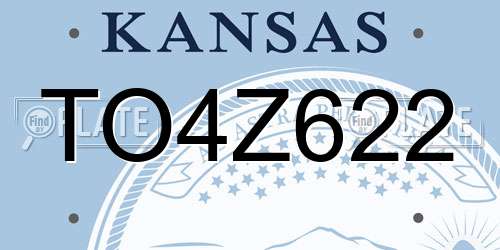 TO4Z622 Kansas License Plate