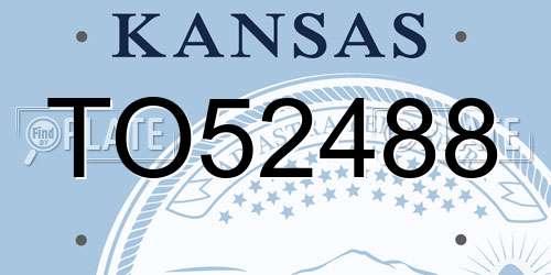 TO52488 Kansas License Plate