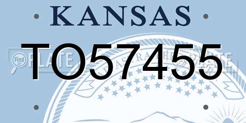 TO57455 Kansas License Plate