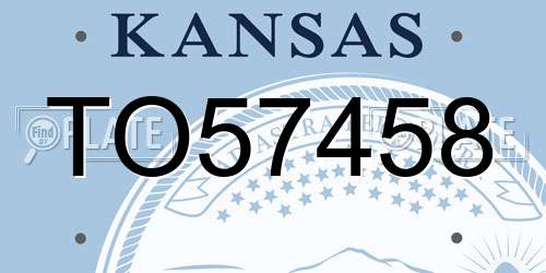 TO57458 Kansas License Plate