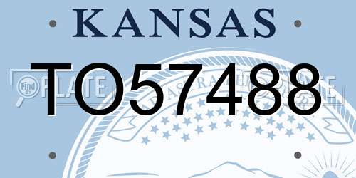 TO57488 Kansas License Plate