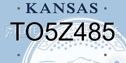 TO5Z485 Kansas License Plate