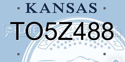 TO5Z488 Kansas License Plate