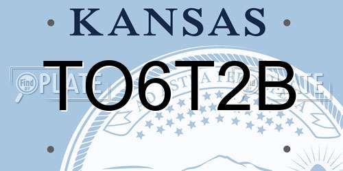 TO6T2B Kansas License Plate