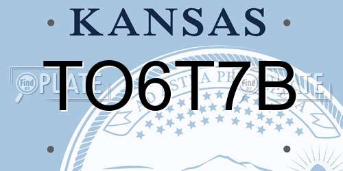 TO6T7B Kansas License Plate
