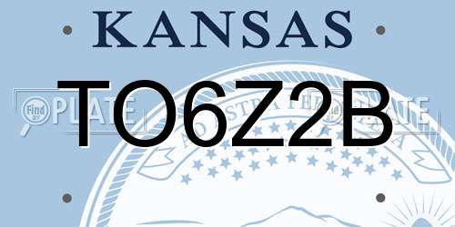 TO6Z2B Kansas License Plate