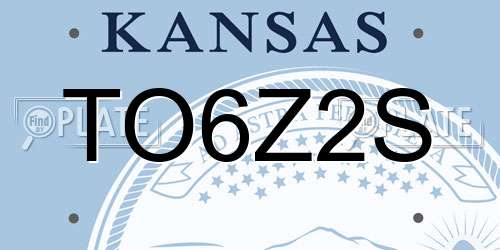 TO6Z2S Kansas License Plate