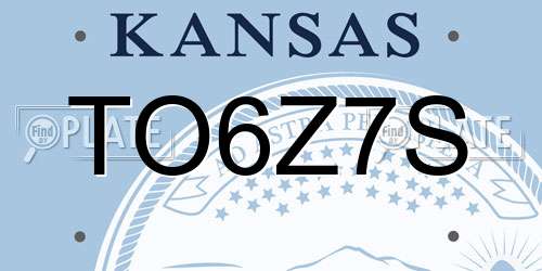TO6Z7S Kansas License Plate