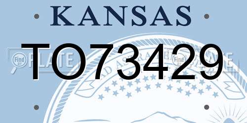 TO73429 Kansas License Plate