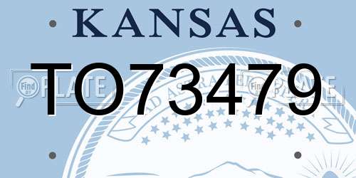 TO73479 Kansas License Plate