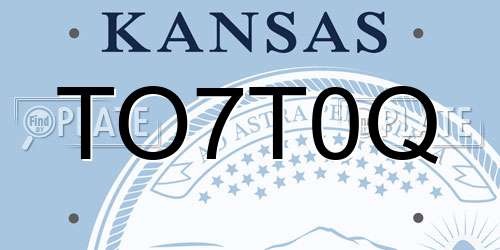 TO7T0Q Kansas License Plate