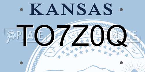 TO7Z0Q Kansas License Plate