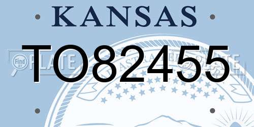TO82455 Kansas License Plate