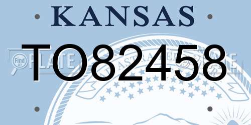 TO82458 Kansas License Plate