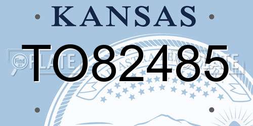 TO82485 Kansas License Plate