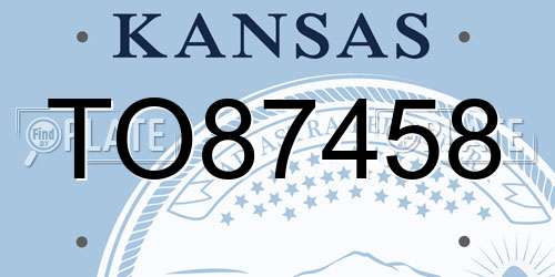 TO87458 Kansas License Plate