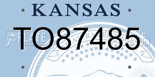 TO87485 Kansas License Plate
