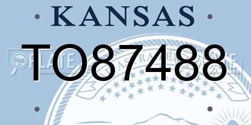 TO87488 Kansas License Plate