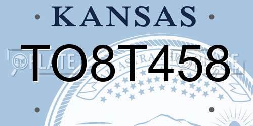 TO8T458 Kansas License Plate