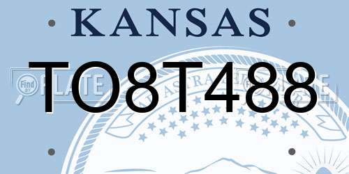 TO8T488 Kansas License Plate