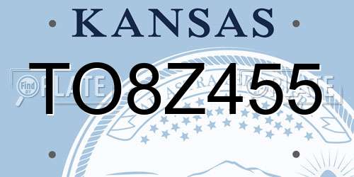 TO8Z455 Kansas License Plate