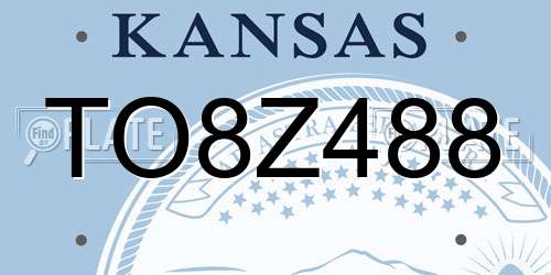 TO8Z488 Kansas License Plate