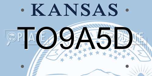 TO9A5D Kansas License Plate