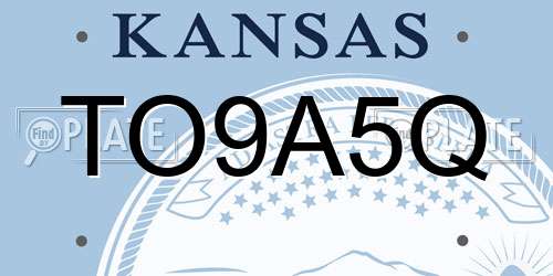TO9A5Q Kansas License Plate