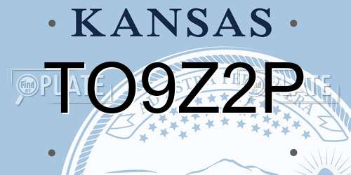 TO9Z2P Kansas License Plate