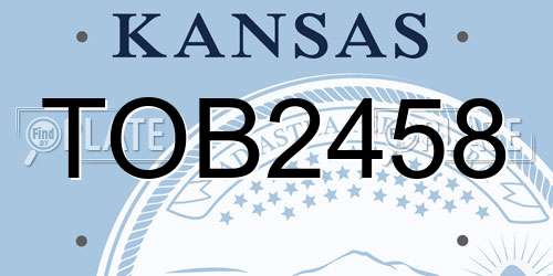TOB2458 Kansas License Plate