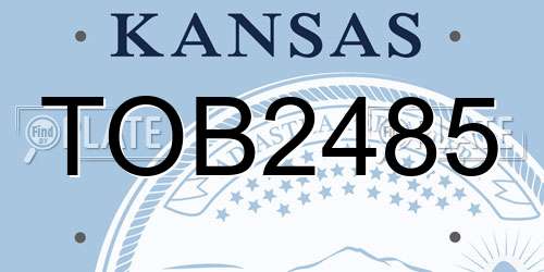 TOB2485 Kansas License Plate