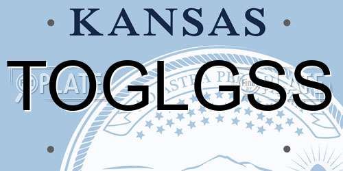 TOGLGSS Kansas License Plate