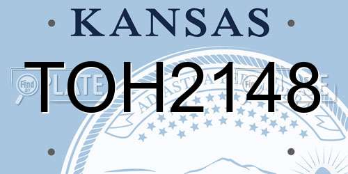 TOH2148 Kansas License Plate