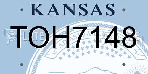 TOH7148 Kansas License Plate