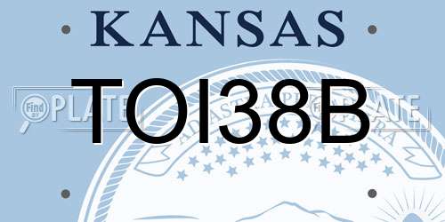 TOI38B Kansas License Plate