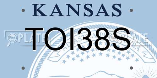 TOI38S Kansas License Plate