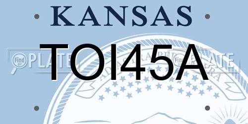 TOI45A Kansas License Plate