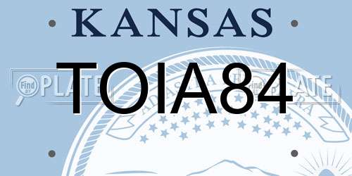 TOIA84 Kansas License Plate