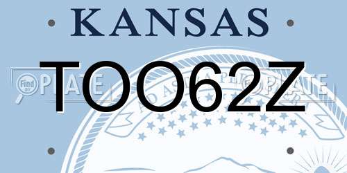 TOO62Z Kansas License Plate