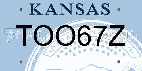 TOO67Z Kansas License Plate