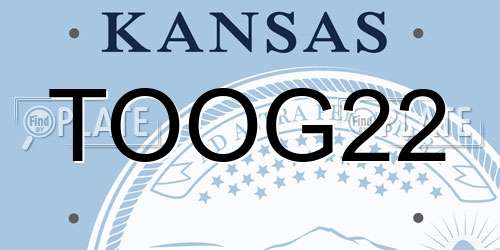 TOOG22 Kansas License Plate