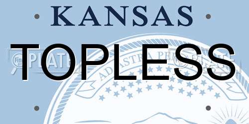 TOPLESS Kansas License Plate