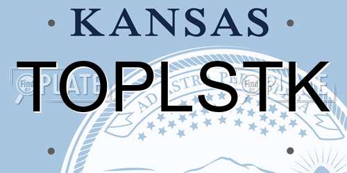 TOPLSTK Kansas License Plate
