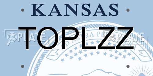 TOPLZZ Kansas License Plate