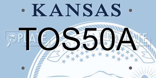 TOS50A Kansas License Plate