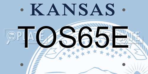 TOS65E Kansas License Plate