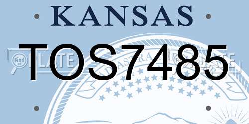 TOS7485 Kansas License Plate