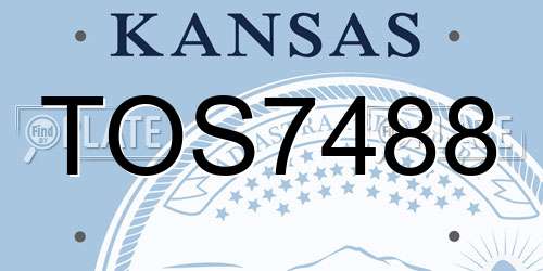TOS7488 Kansas License Plate