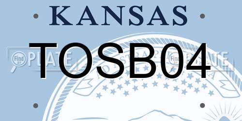 TOSB04 Kansas License Plate